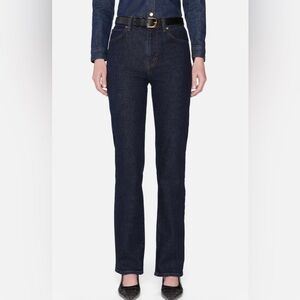 Frame Denim Straight Leg Jeans in Dark Indigo Wash
